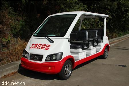  雄韬8座敞开式遮阳帘观光电动车